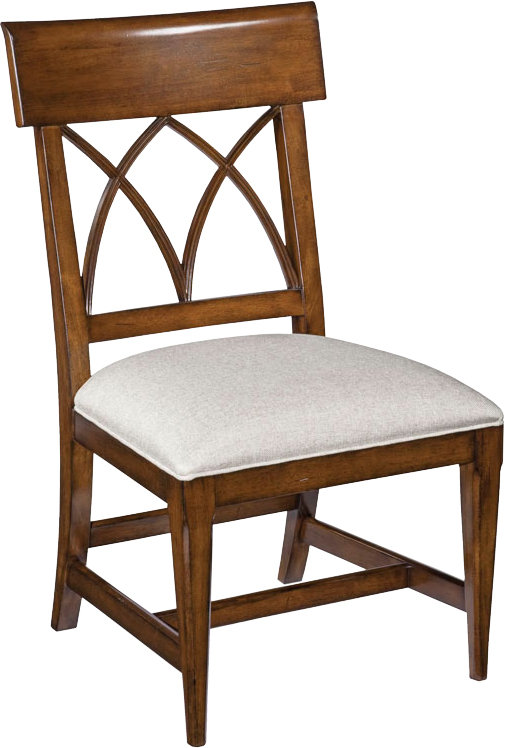 WoodbridgeFurniture Sheffield Upholstered Cross Back Side Chair in Santa Fe/Brown Perigold